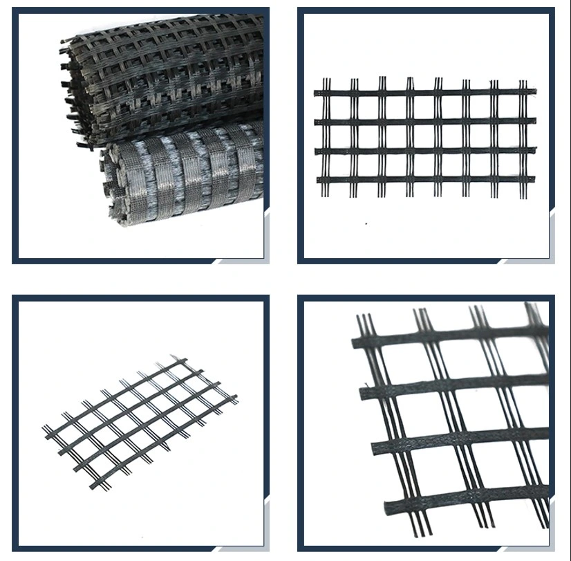Rawilway 기초를 위한 가연 광물 입히는 섬유유리 토목 섬유 Geogrid 0
