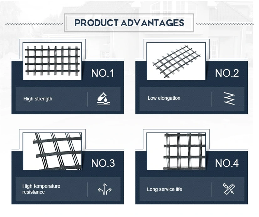 Rawilway 기초를 위한 가연 광물 입히는 섬유유리 토목 섬유 Geogrid 1
