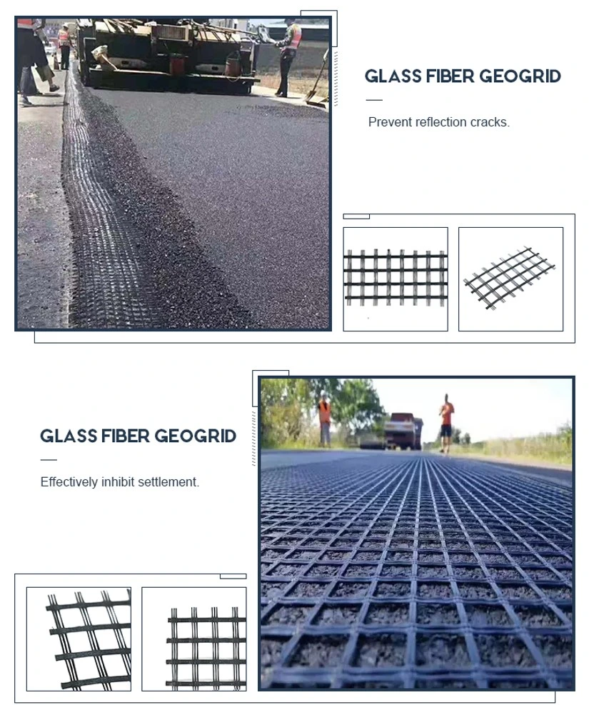 Rawilway 기초를 위한 가연 광물 입히는 섬유유리 토목 섬유 Geogrid 3