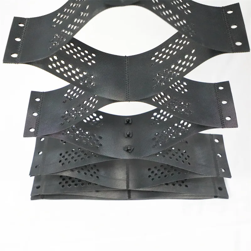 높은 꿀집 검은 HDPE 지질세포 강화 차고 도로 자갈 안정기 격자 지탱벽 둑 4