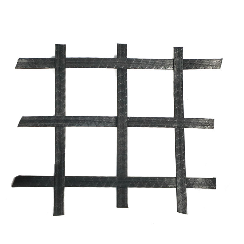 도로 노상 50kn/M-50kn/M을 위한 고강도 양축 폴리에스테르 PET 토목섬유 지오그리드