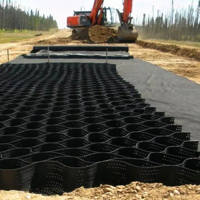 블랙 그레이브 안정기 격자 땅 HDPE 지오셀 공장 차고지 벽을 위한 그레이브 안정기