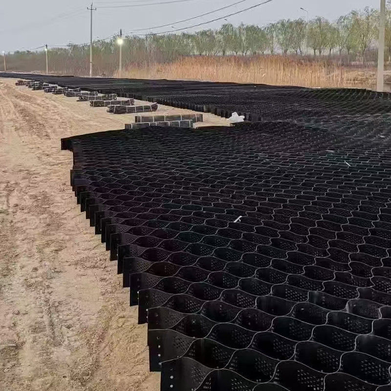 질감 높은 세포 격리 시스템 꿀집 HDPE 지오 셀 도로 기초 경사 보호 주차장 차고 도로 유지 벽