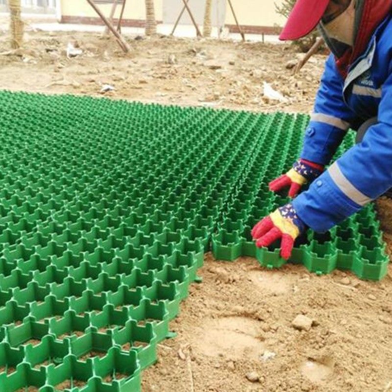 HDPE 잔디 그리드 제조자 플라스틱 비석 비단 그리드 차고 및 주차용 잔디 그리드 녹색 검은 색
