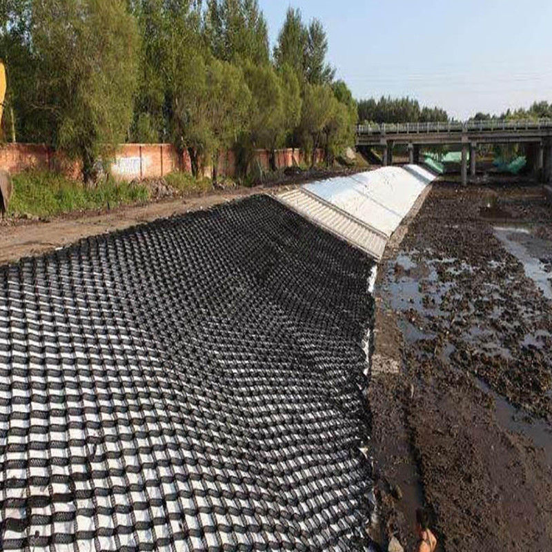 HDPE 플라스틱 지오셀 포장 격자 검은 HDPE 지오셀 부드러운 지하 강화를 위해 저렴한 경사 안정기 도로 건설에서 지오셀