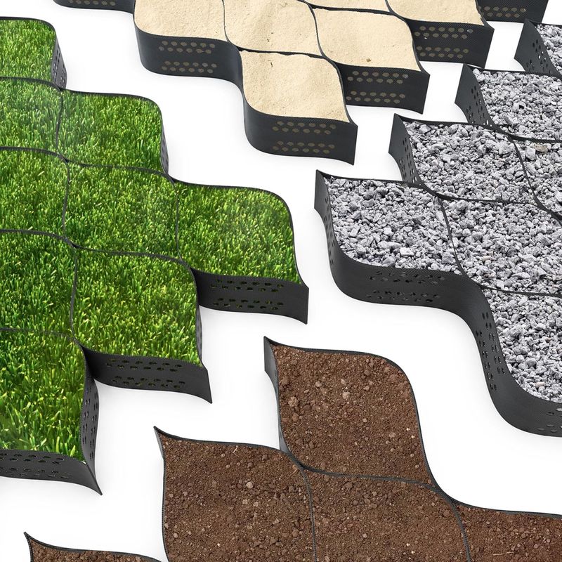 HDPE 플라스틱 지오셀 포장 격자 HDPE 지오셀 연약 지반 보강용 저가 자갈 안정제 지오셀 도로 건설