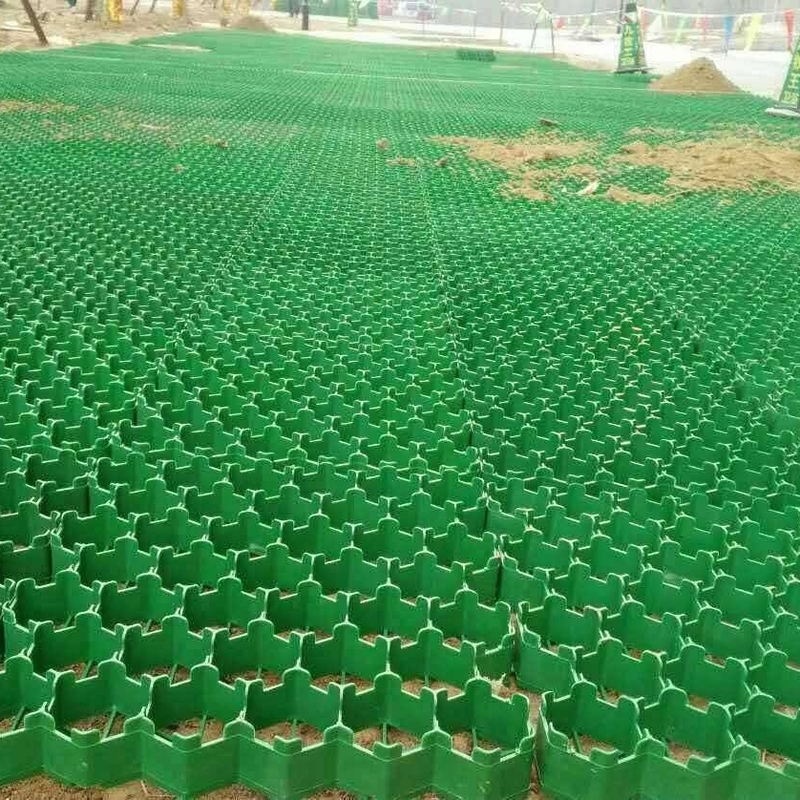 중력 HDPE 잔디 파버 그리드 투과성 토양 강화, 차로, 주차장, 조경 및 잔디 안정화