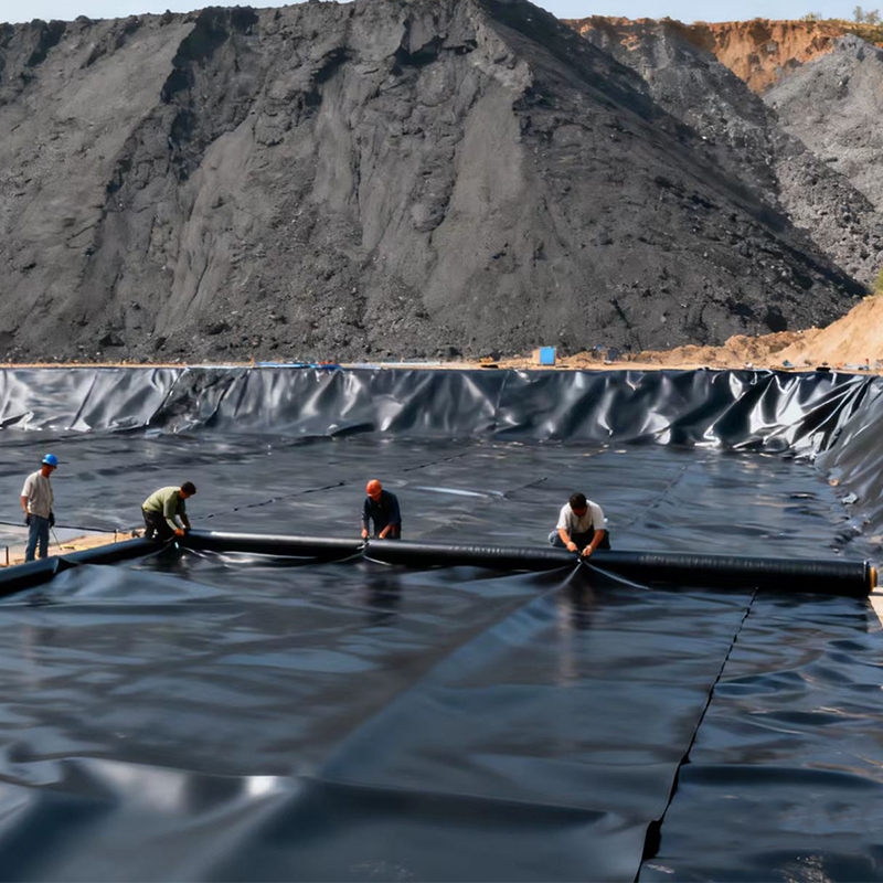 High Strength Impermeable Puncture Resistant and Aging Resistant HDPE Geomembrane Pond liner for Tailings Landfill