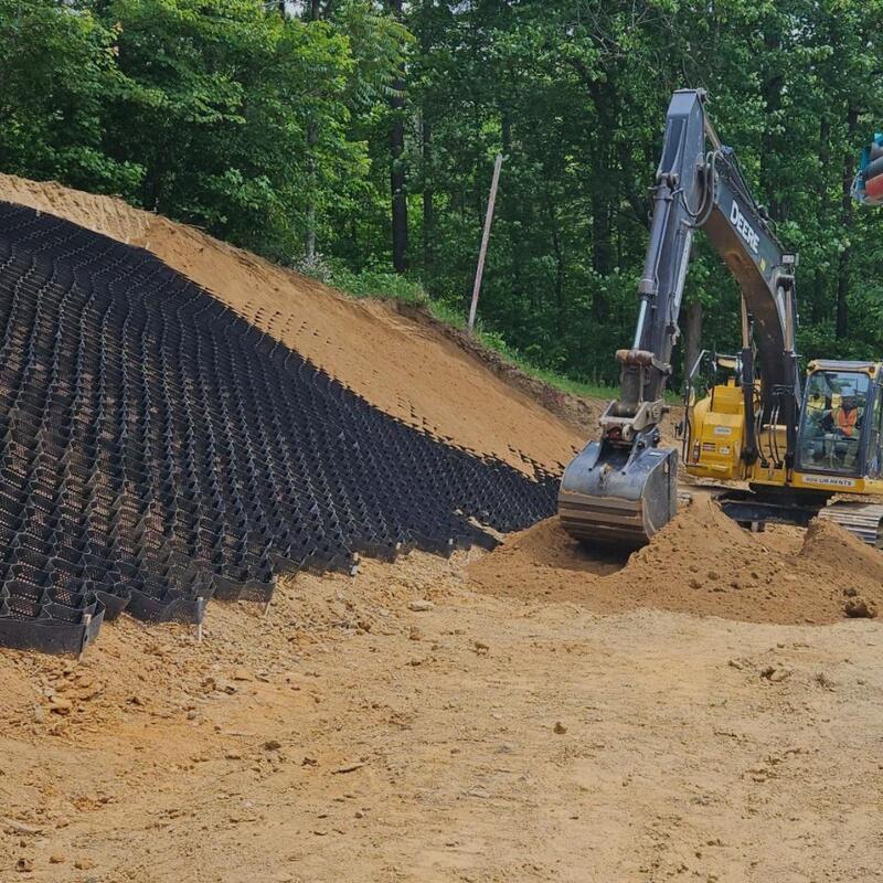 HDPE 지오셀 플라스틱 드라이브 웨이 그라브 HDPE 지오셀 토양 통제 도로의 도로 강화 경사 보호 침식 제어 그라브 고속도로