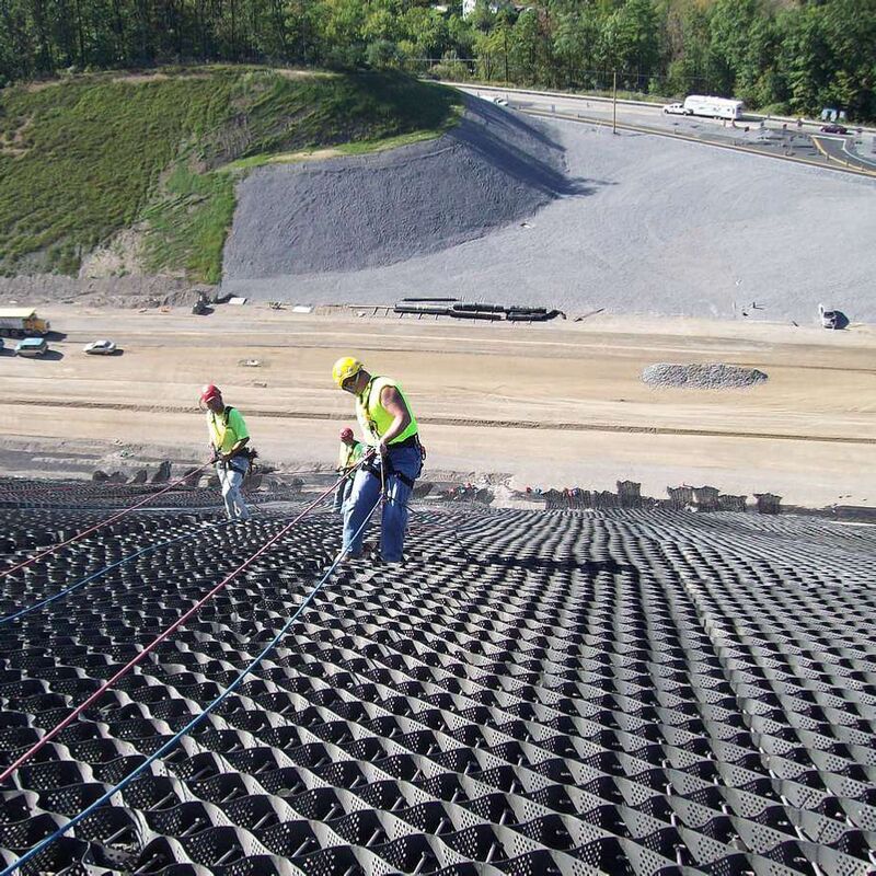 HDPE 지오셀 플라스틱 드라이브 웨이 그라브 HDPE 지오셀 토양 통제 도로의 도로 강화 경사 보호 침식 제어 그라브 고속도로